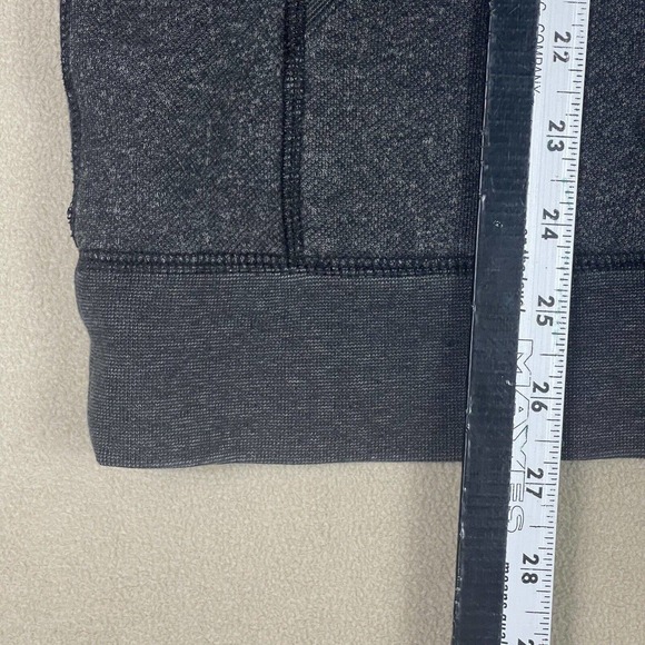 Quicksilver Hoodie Sweatshirt Mens L Long Sleeve Gray Pockets Logo Heavyweight‎ - Picture 6 of 11